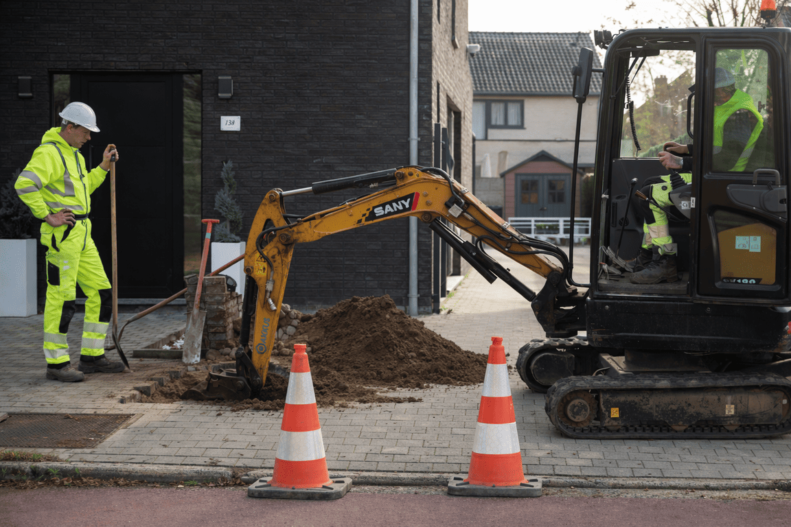 Akkus aansluitingswerk bij woning